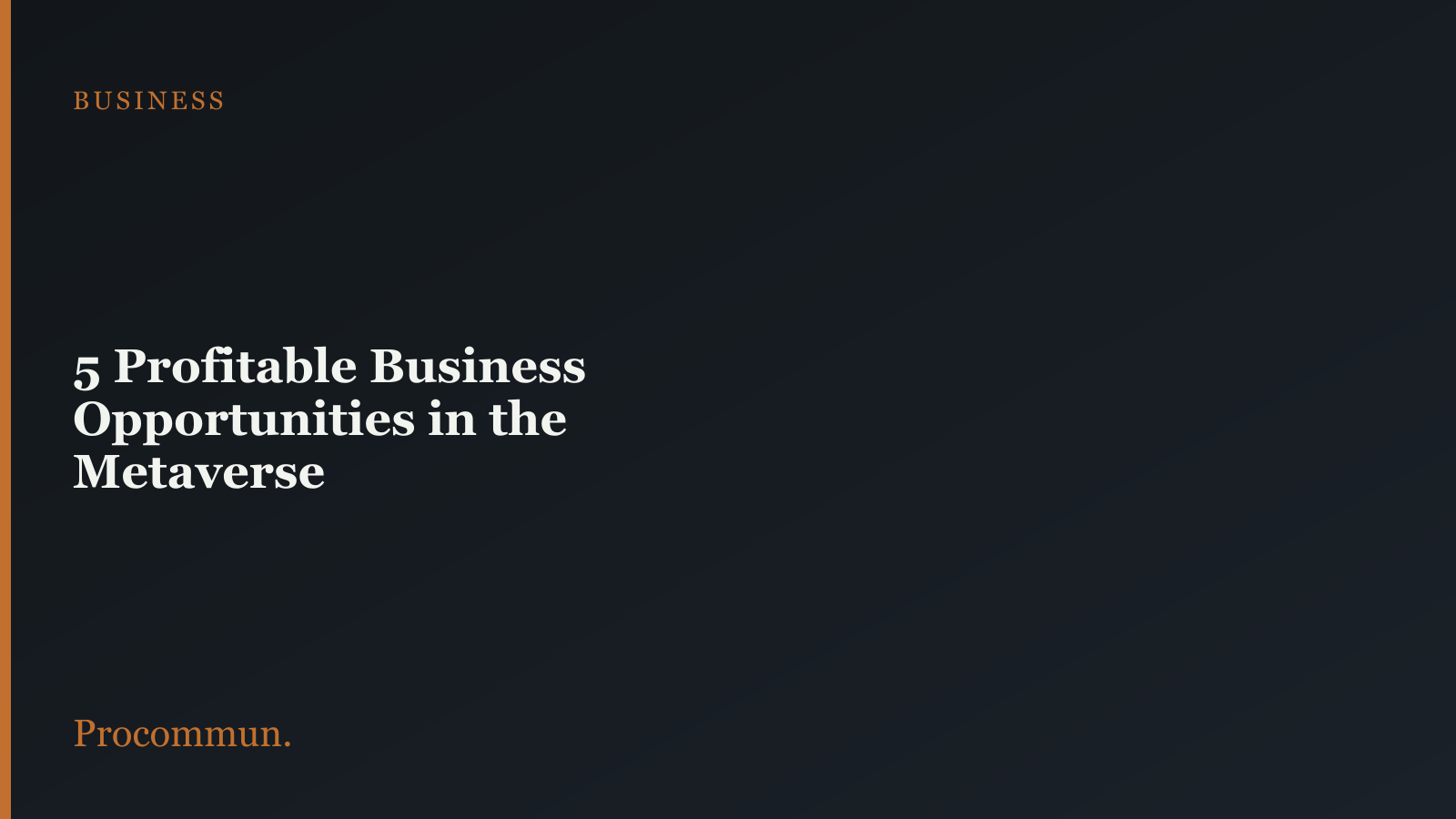 Business Opportunities in metaverse featured image