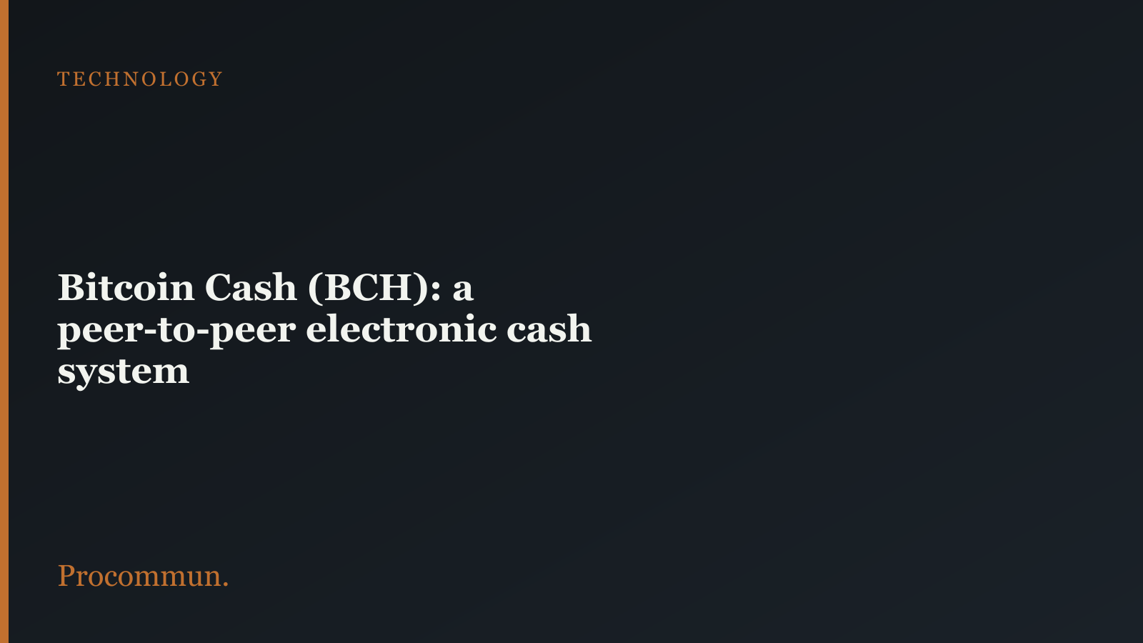 Bitcoin Cash Featured Image