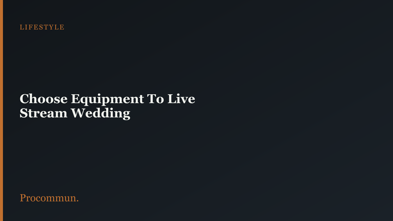 Wedding Live Stream