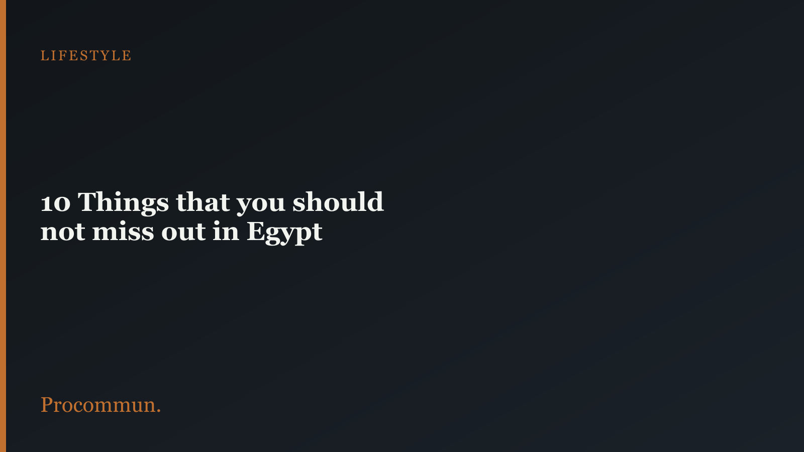 Things to see in Egypt