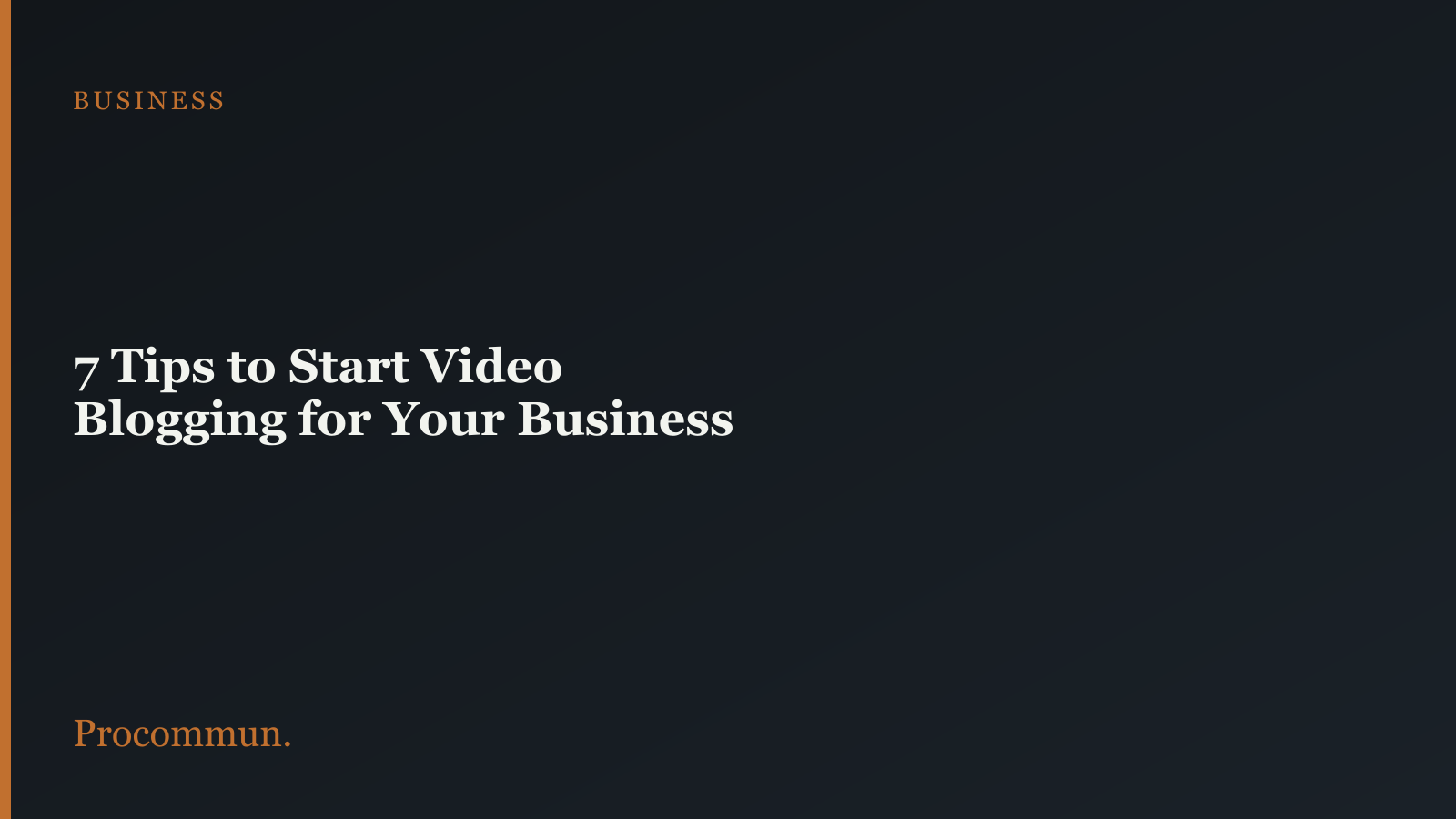 Video Blogging Featured Image