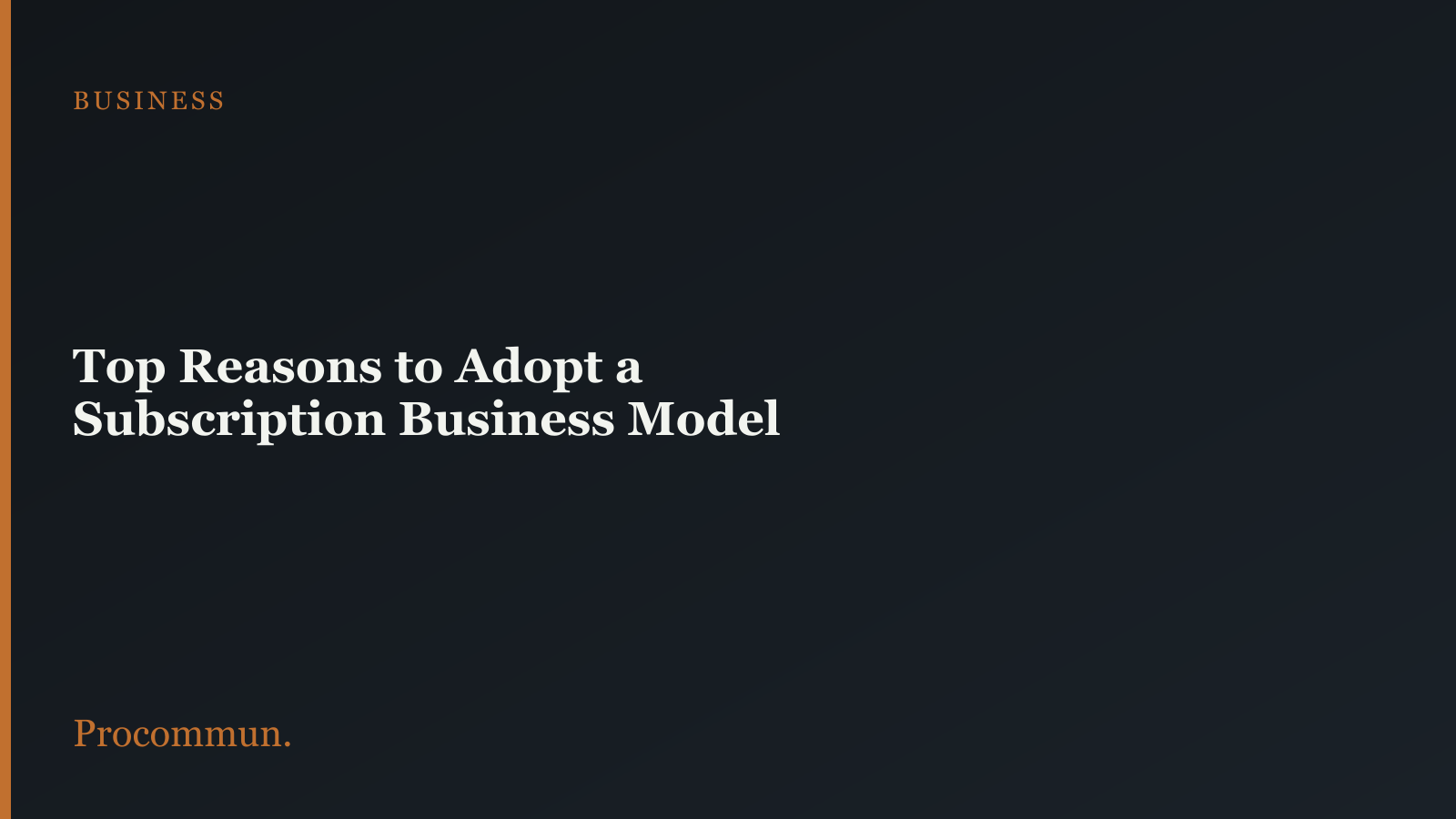 Recurring Revenue Model